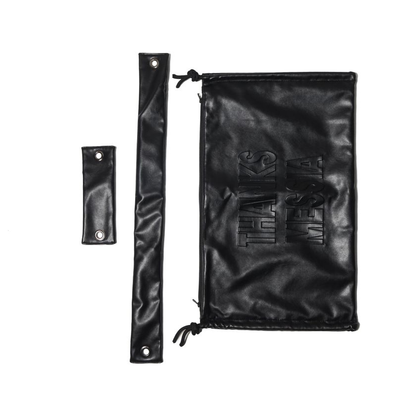 LEATHER TRANSFOAM BAG-BLACK