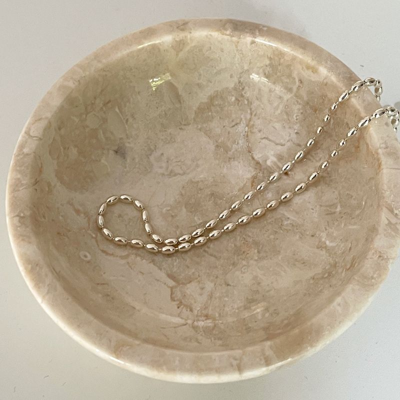 [Silver925] oar Classic Riz Silver Necklace
