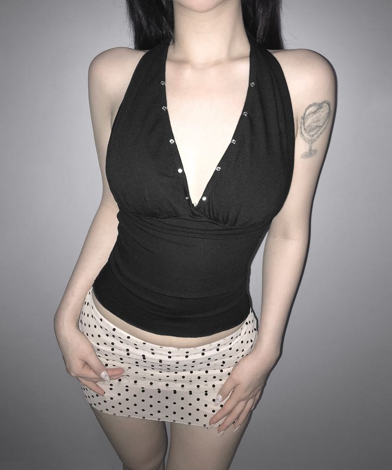 stud halter top (4colors)