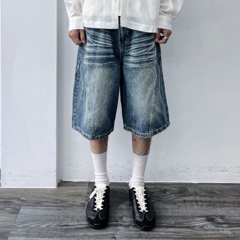 FADE MEET（フェードミート）の「ミネラルブルークロップドデニム（パンツ）」