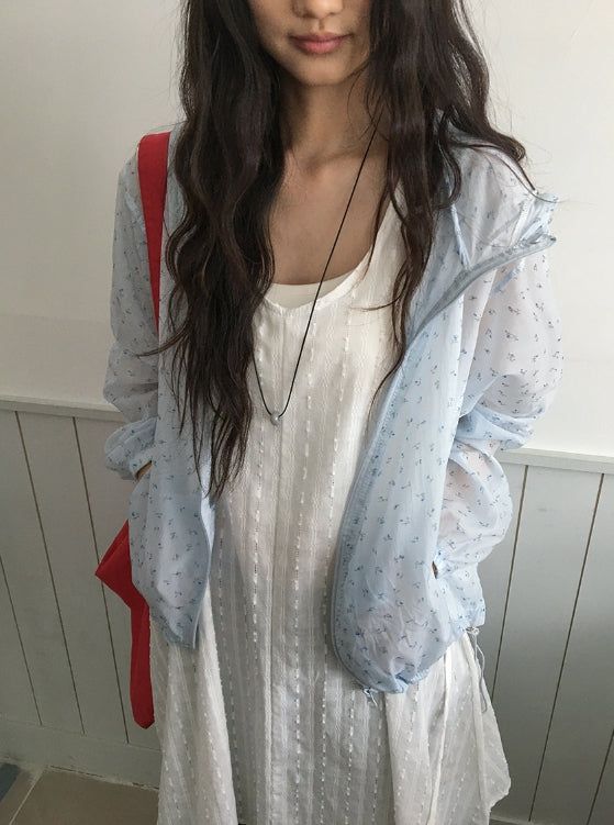Ikoha Flower String Hood Windbreaker