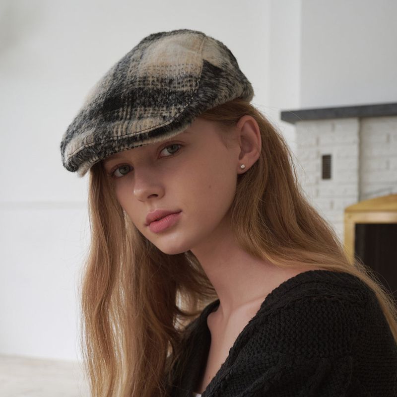 Tartan Check Hunting Cap (Black Check)