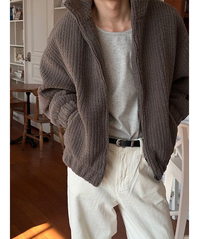 [Unisex] Soft touch highneck fleece zip up(3color)