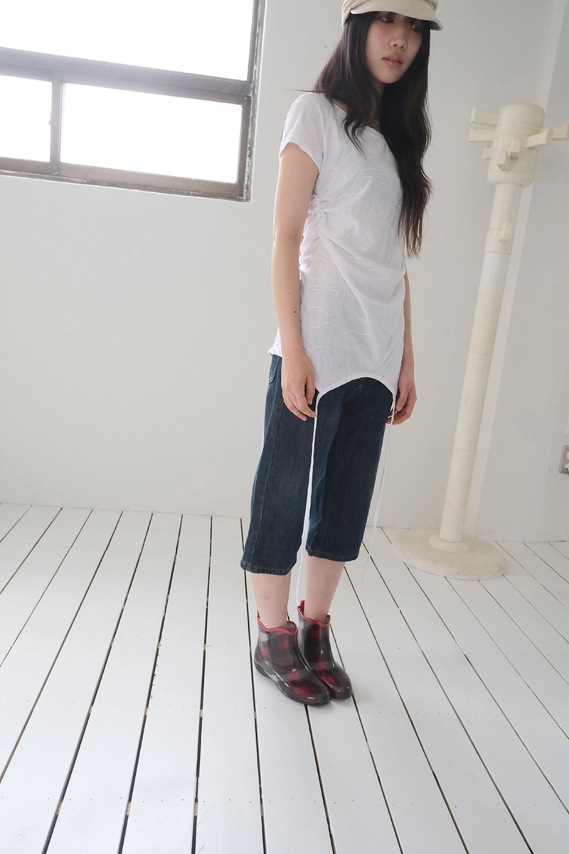 flap pocket capri denim