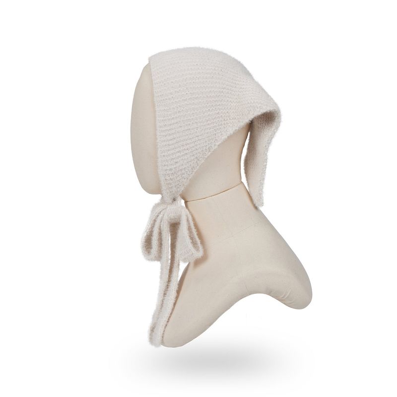 VARZAR Label Knit Bandana / Cream