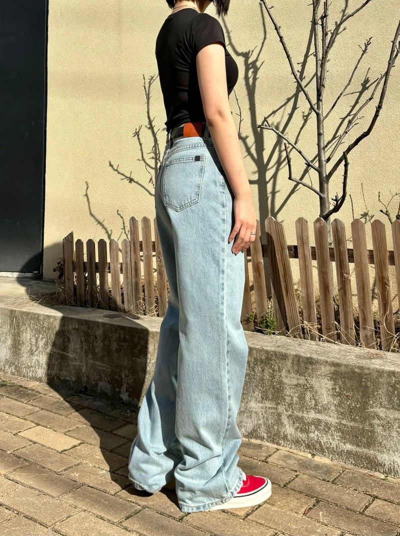 WIDE LIGHT BLUE DENIM PANTS code 21010