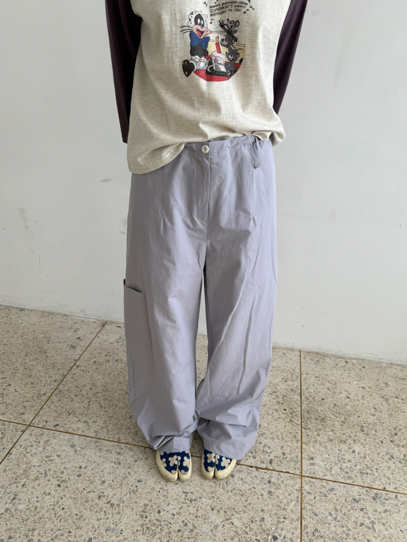 side pocket cotton pants