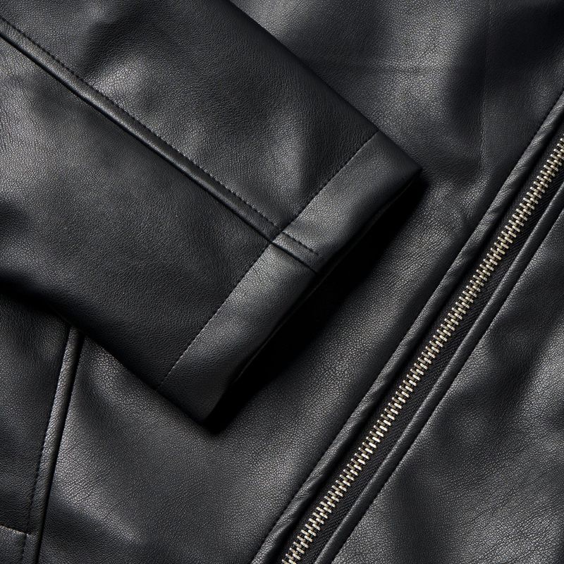 90's Youth Crop Leather Rider Jacket