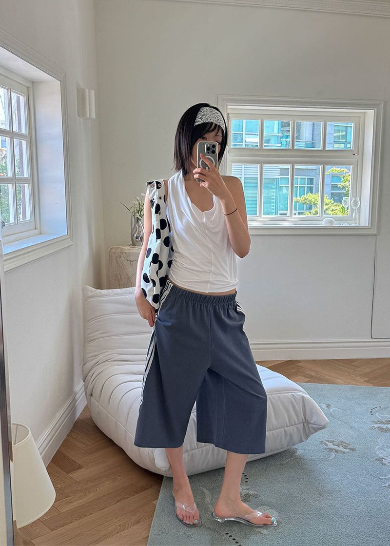 TRACK TAPE BERMUDA PANTS