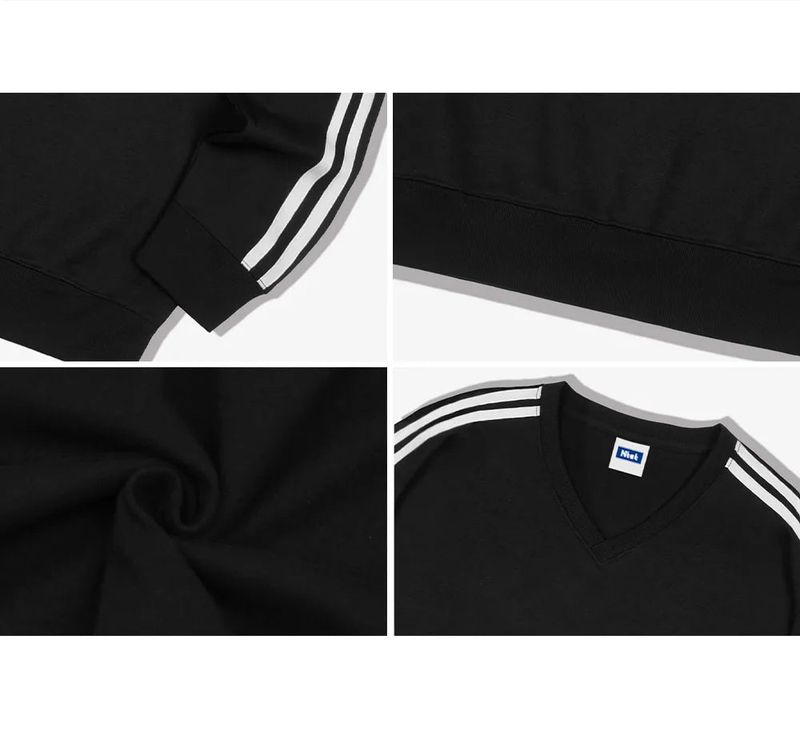 cursive logo track v-neck sweatshirt (4color)