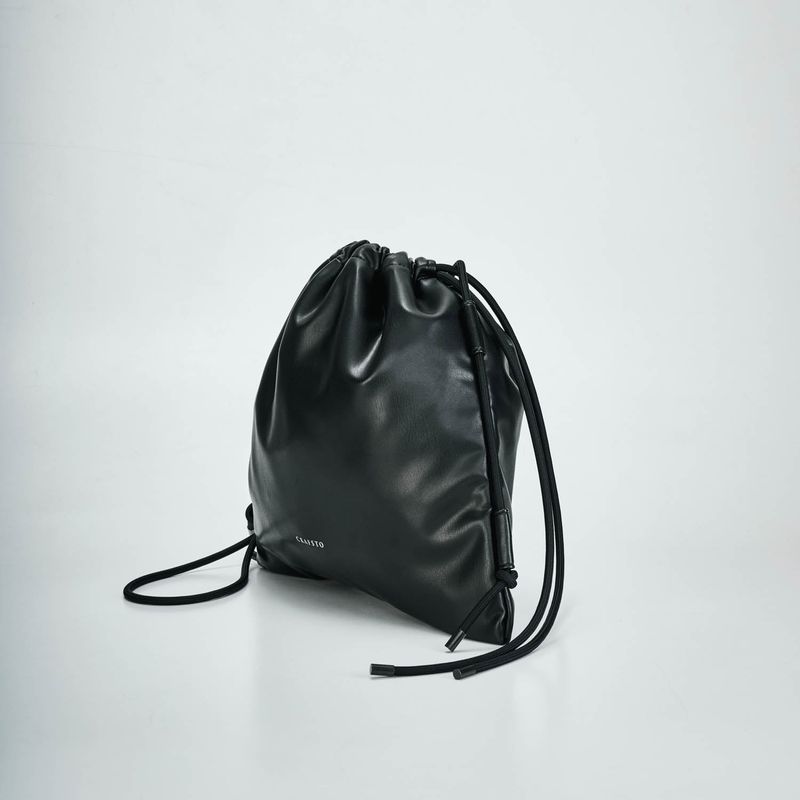 Recycled ECO Leather Drawstring Bag