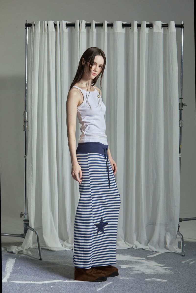 STRIPE LONG SKIRT