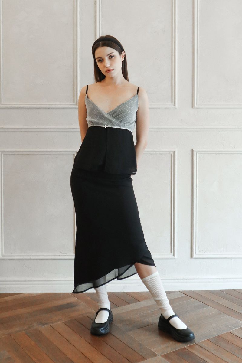 Lisha wrap sleeveless (black)
