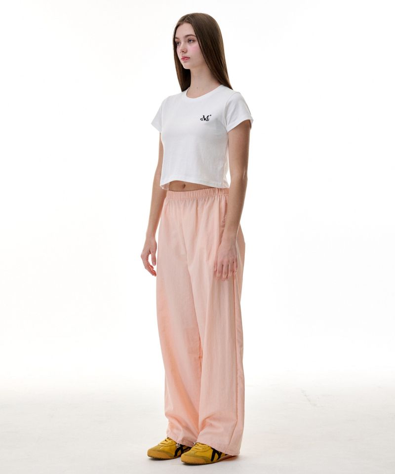 MUCENT SIGNATURE NYLON PANTS (Black, Light khaki, Pink)