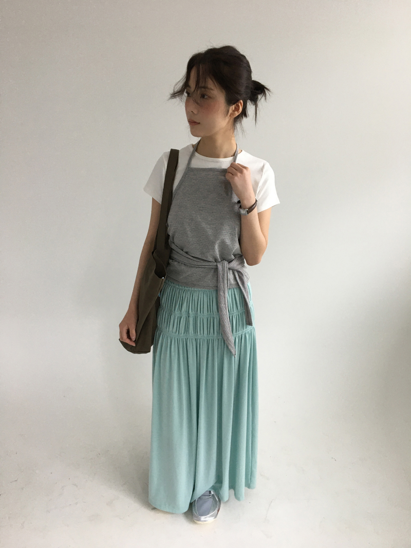 Sor Shirred Long Skirt (4color)