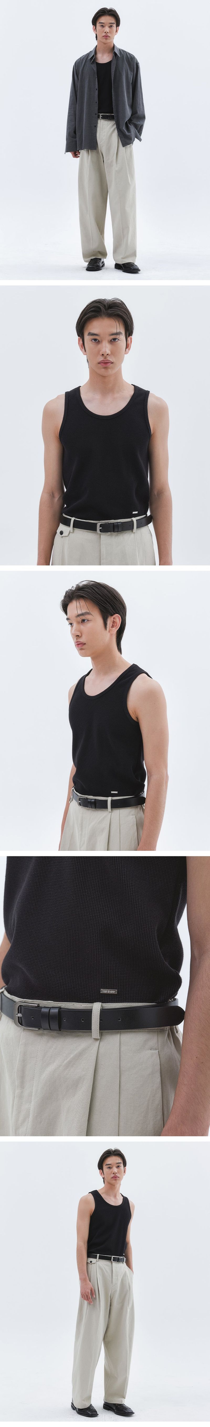 Logo Plate Basic Sleeveless__Black  