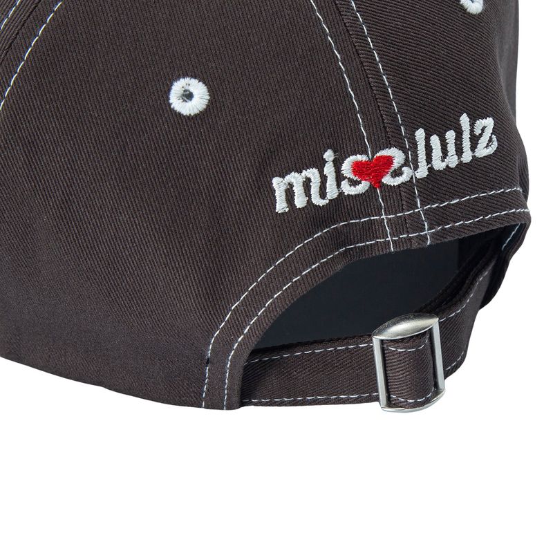 Graphic Applique Ball Cap Black