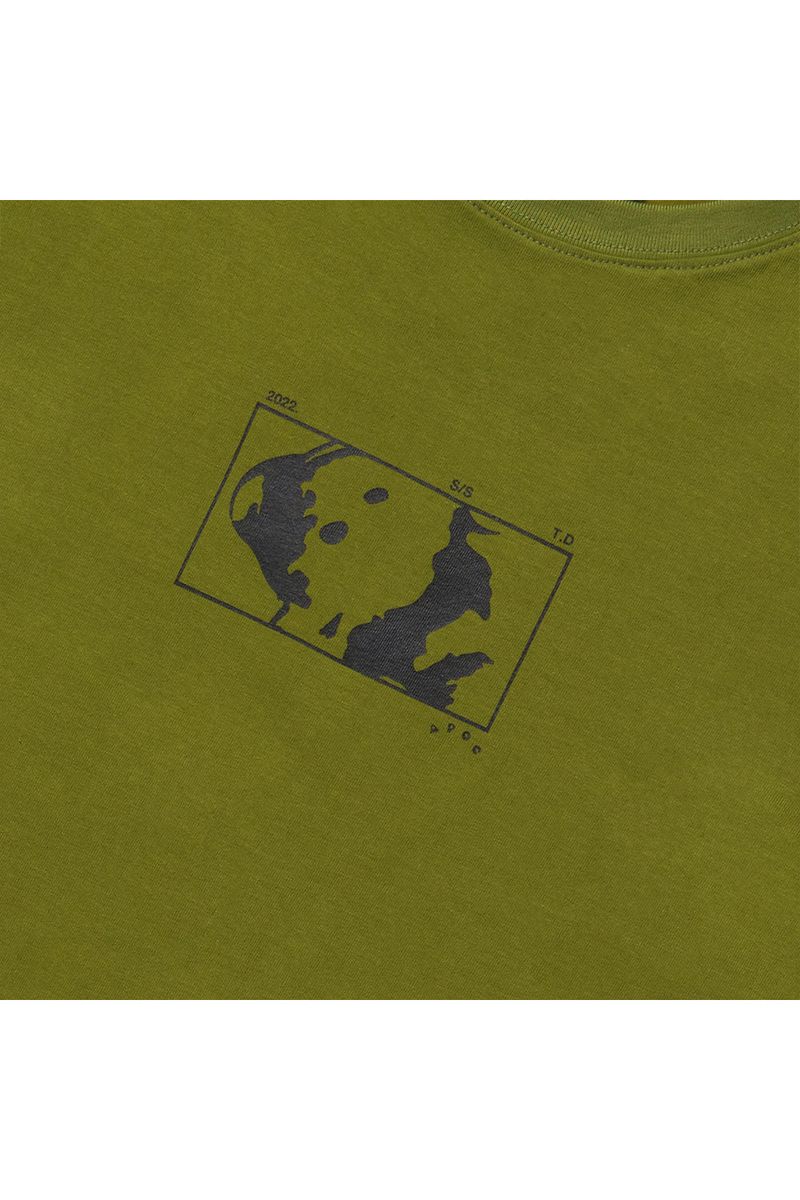 Square Graphic Tee_Olive Grey