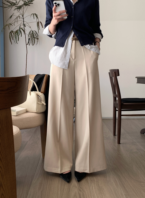 Lesen Tension Wide Slacks / 4 colors