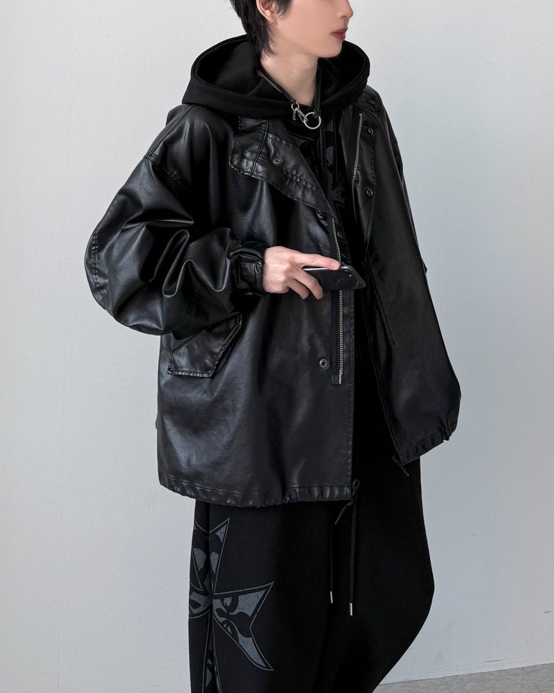 Pheno Washed Leather Parka