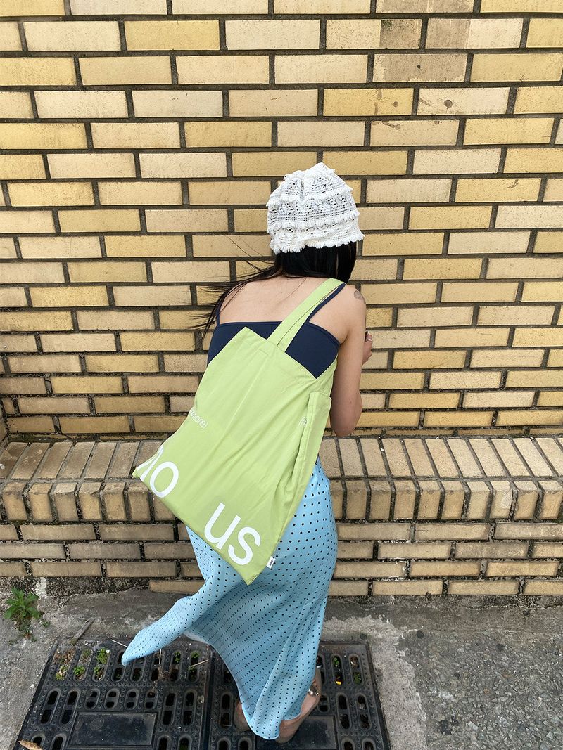 エコ ノーモアバッグ(lime_pink_blue_grey_navy)