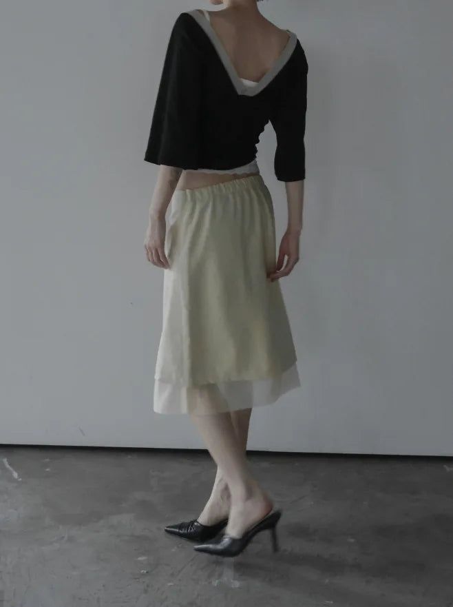 Louis Layered Midi Skirt