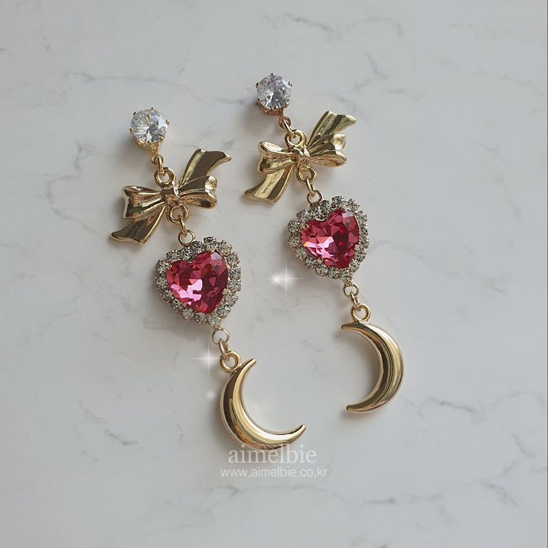 Moon Witch Earring - Rosepink