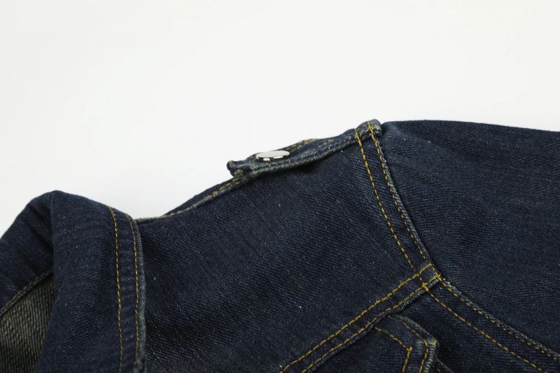 Double Belt Denim Trucker Jacket