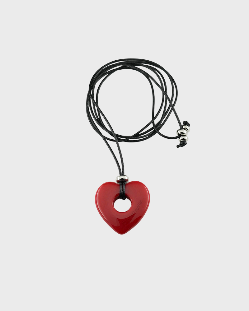 [HEART] Loppy necklace (Red)