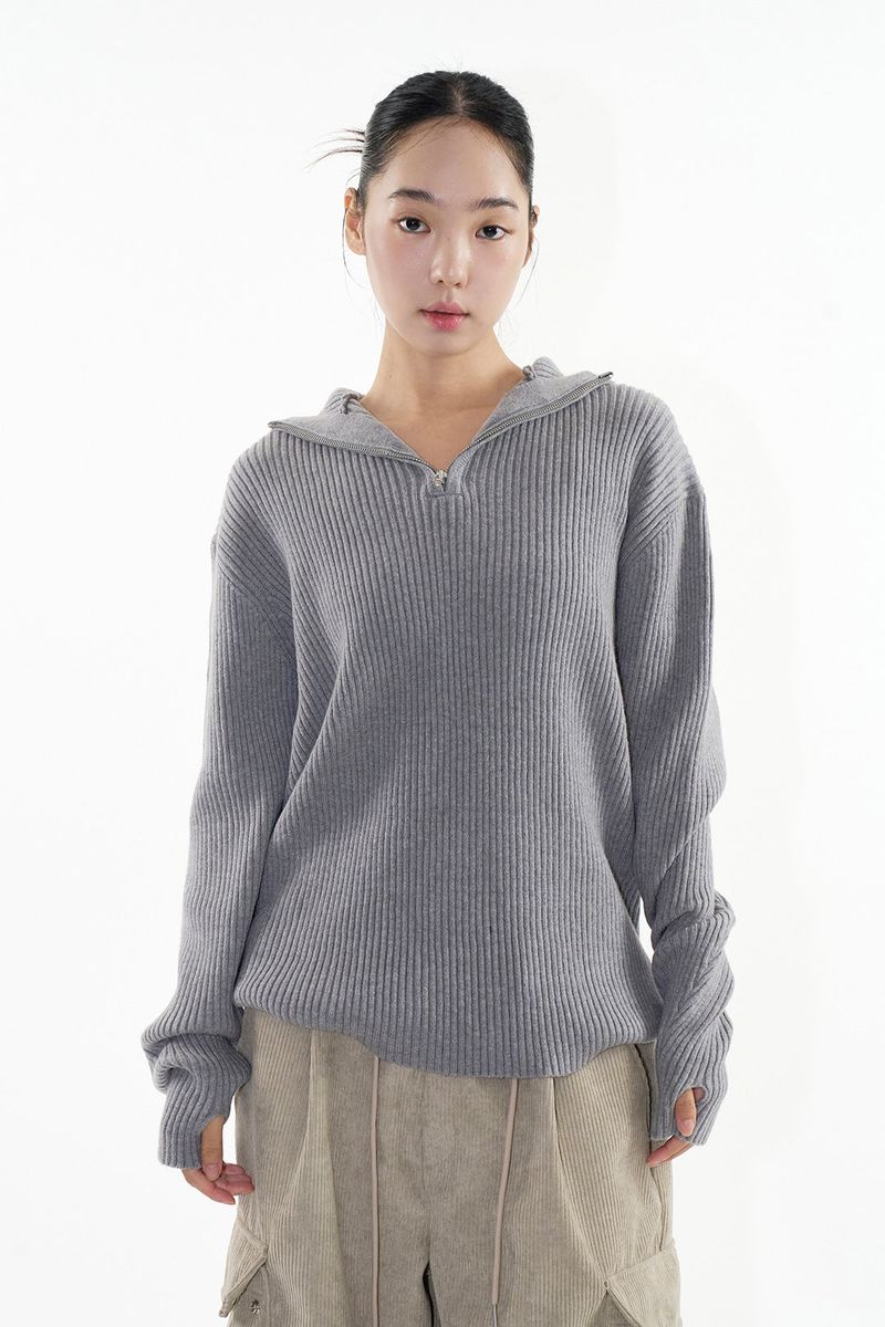 Raucohouse（ラウコハウス）の「Jun half zip up warmer knit（Tops）」
