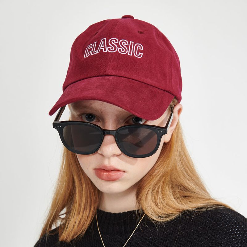 wonder visitor（ワンダービジター）の「Classic Logo Ball cap [Burgundy]（Hats）」