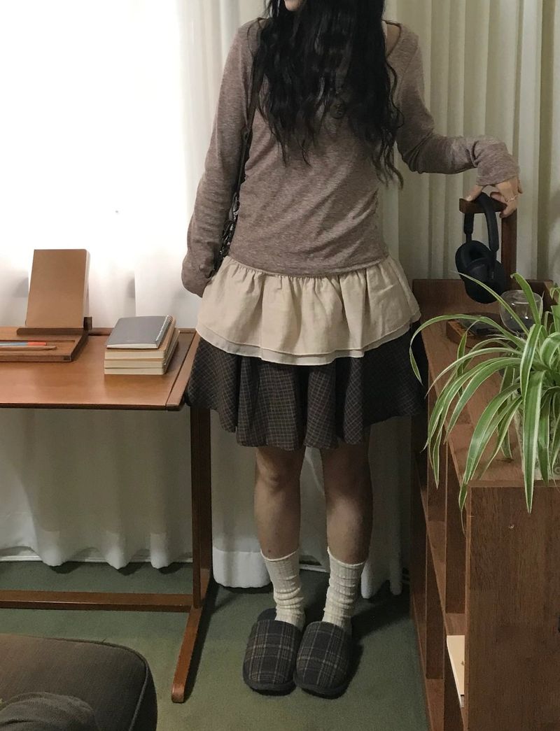 mari layered frill t-shirts