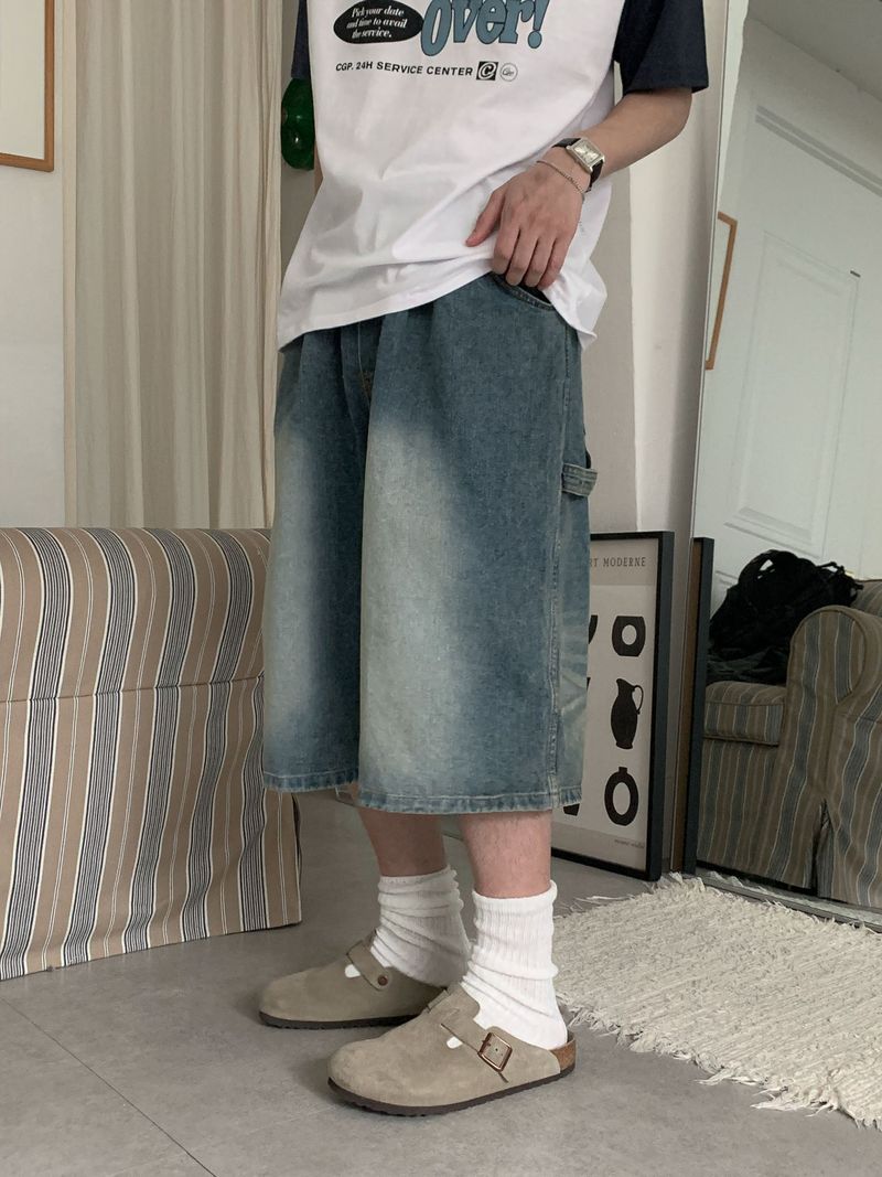 WHAT A LOOK（ワット ア ルック）の「Ren One-Tuck Brush Bermuda Denim（Pants）」