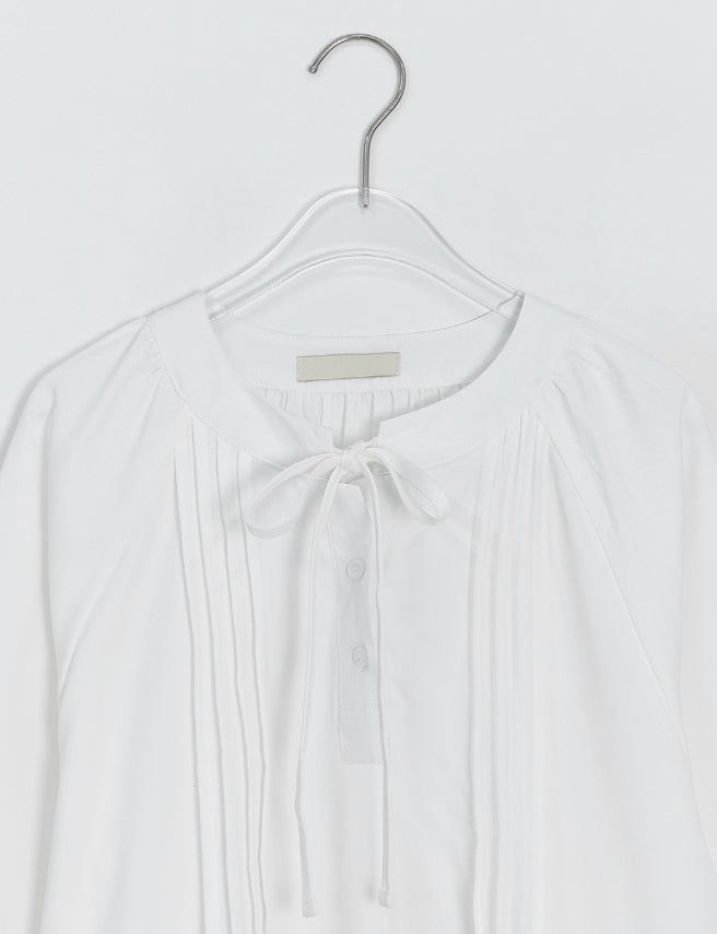 Rohigh Pintuck Shirring Layered Blouse One Piece