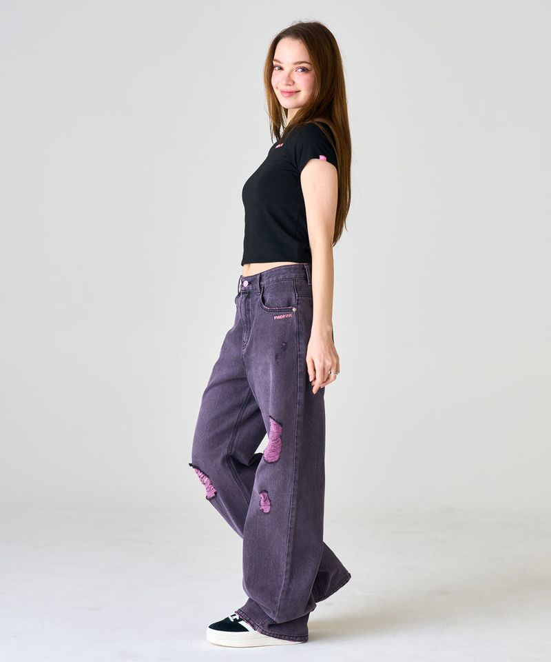 MP TWO TONE DAMAGE DENIM PANTS