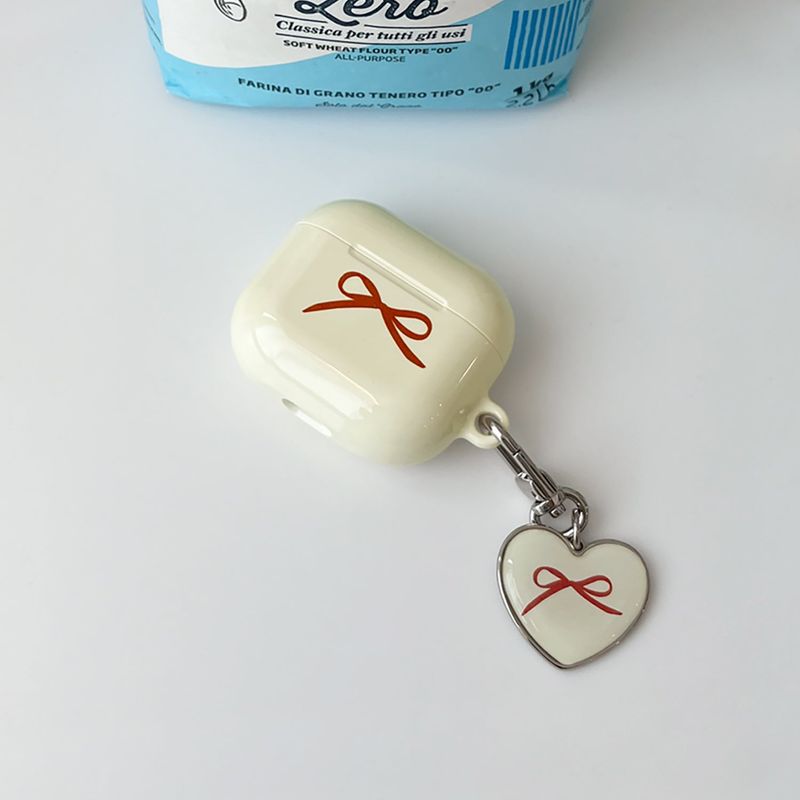 ribbon glossy airpods case(ivory)