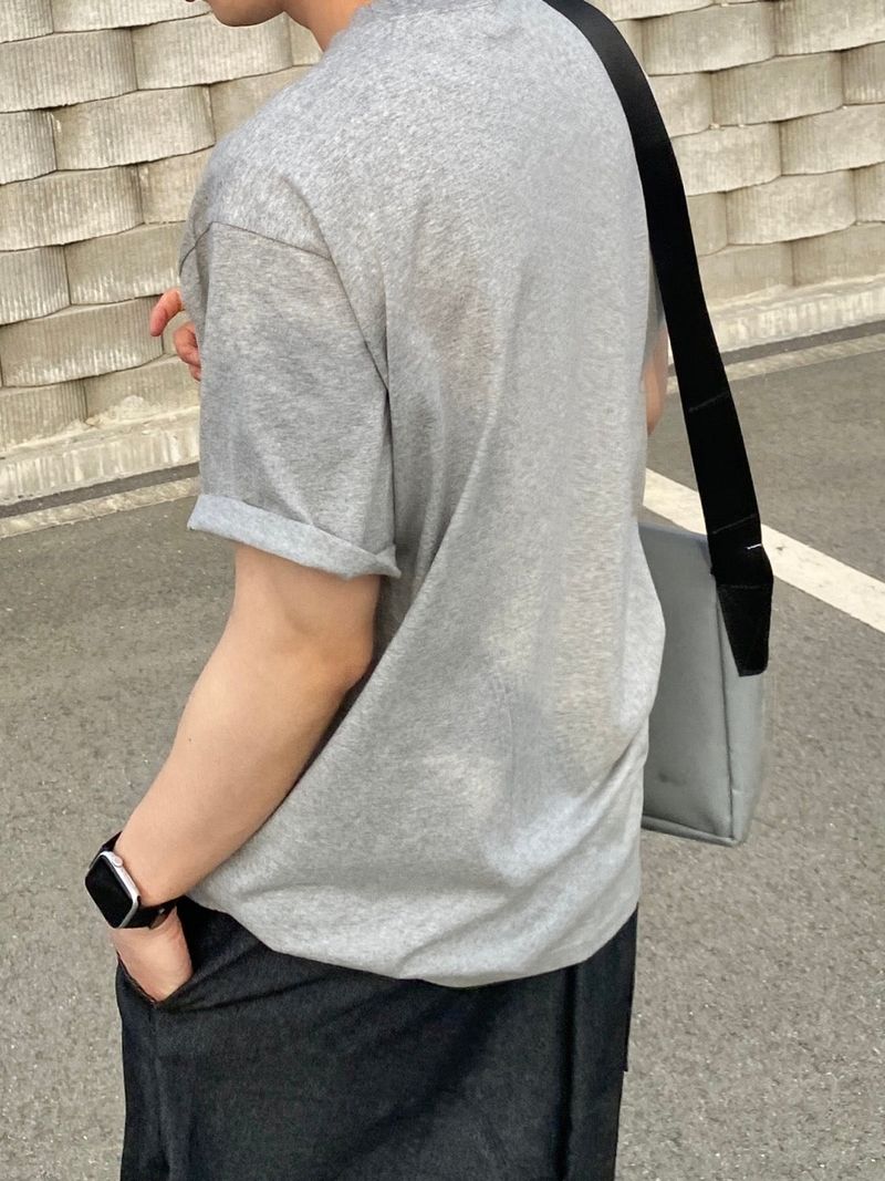 Square frame lettering short sleeve T 3C