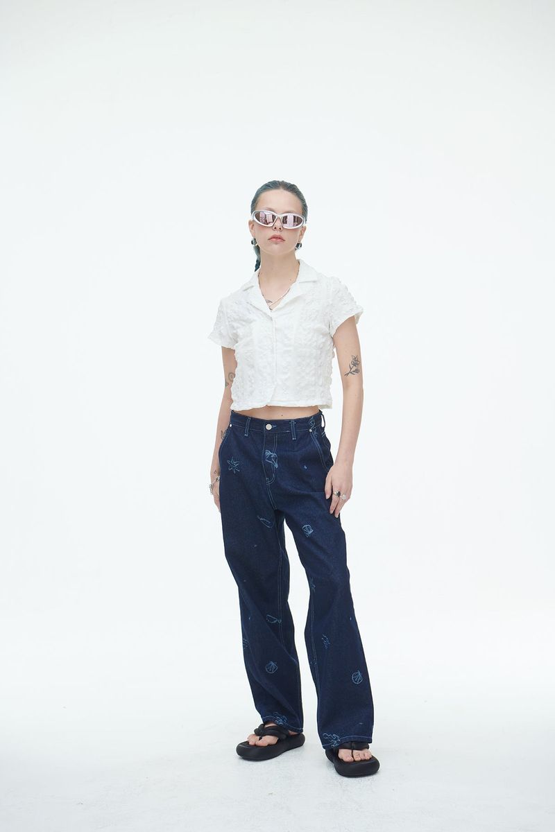 Jeju Beach Denim Pants