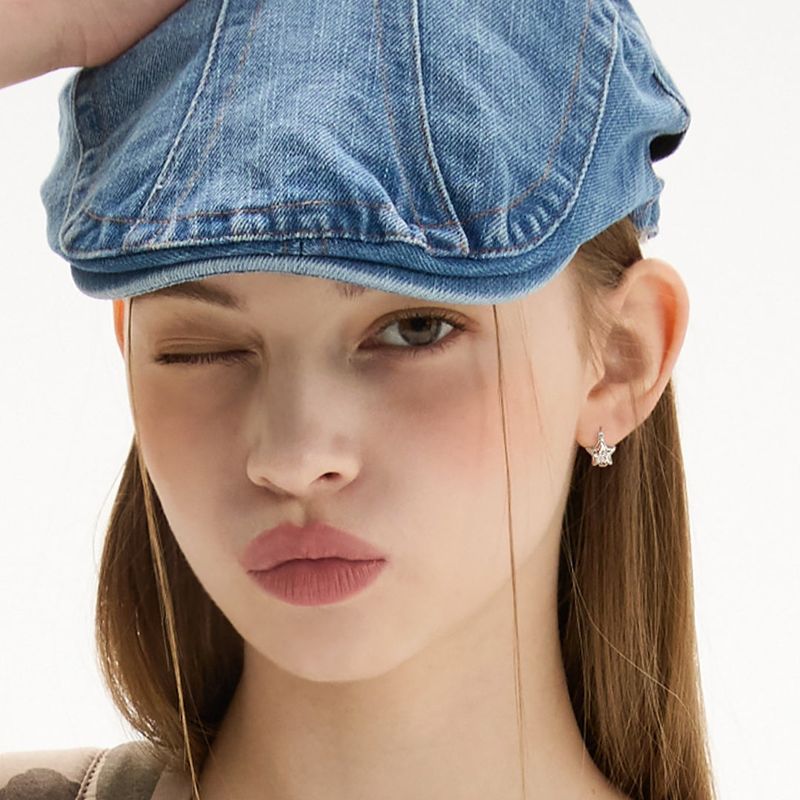 Miracle star One-touch ring earrings
