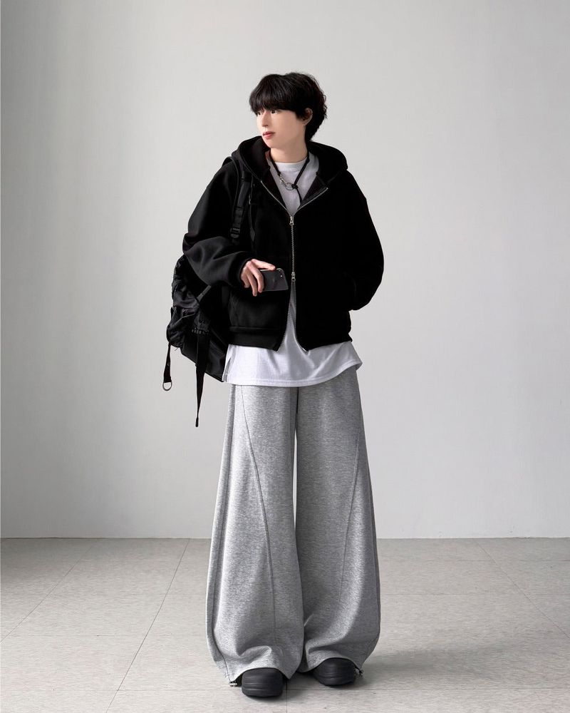 Bonded Crop Hood Zip-Up