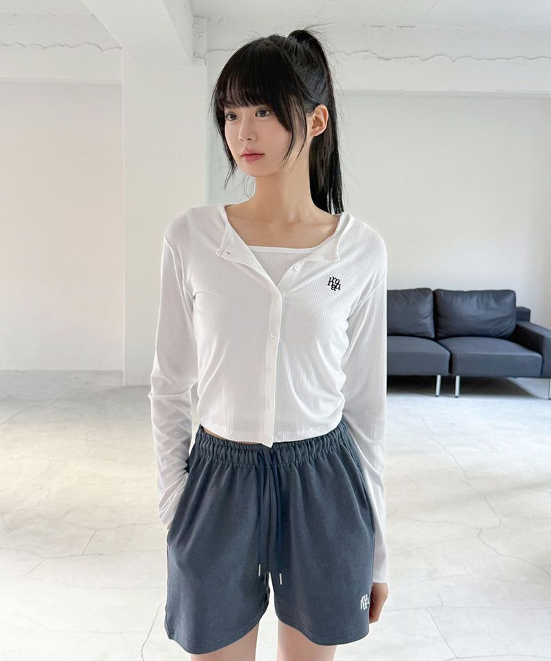 SLIM FIT LOGO CARDIGAN [4color]