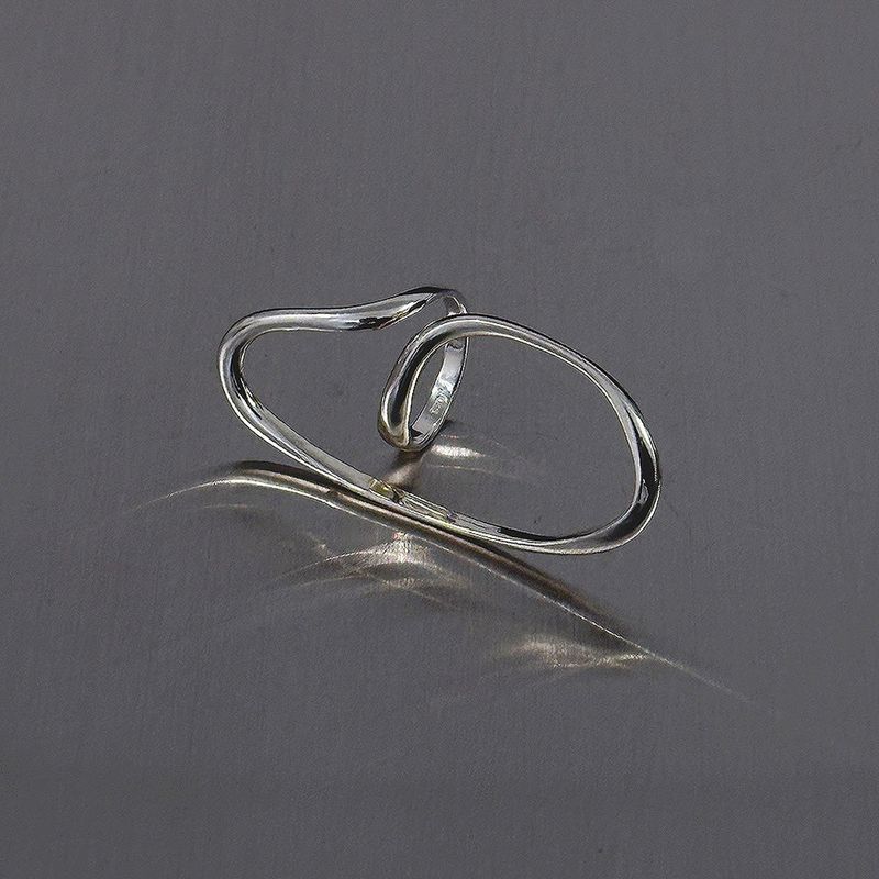 [925silver] Line art ring