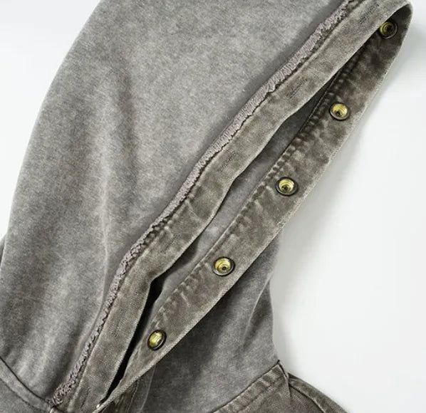 Jade Washed Panel Hood Jumper