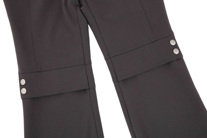 Pinched Slit Pants _ Grey