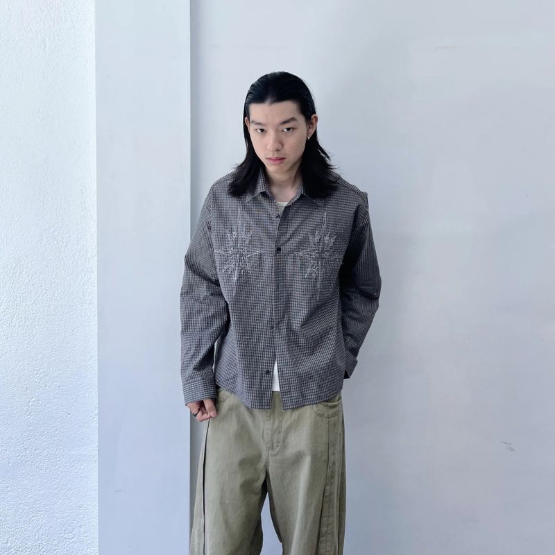 Tarburst Embroidered Check Shirt