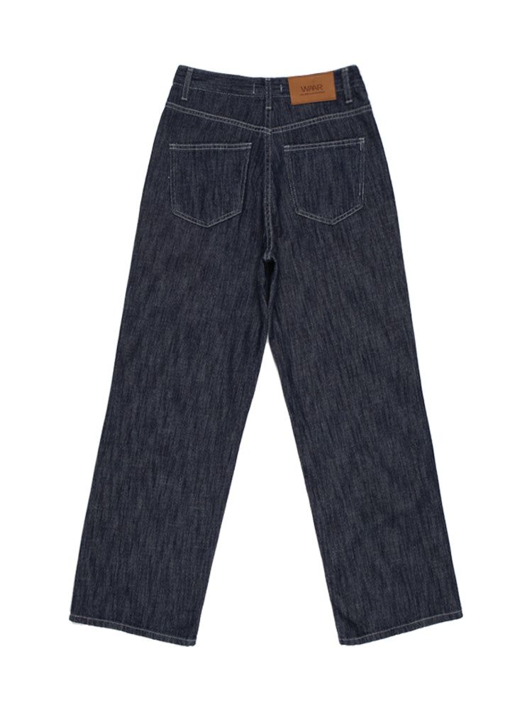 W67 WIDE LINEN DENIM PANTS_MEDIUM BLUE
