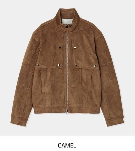 Ati two way stitch suede jacket