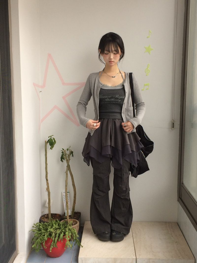 chiffon layered skirt