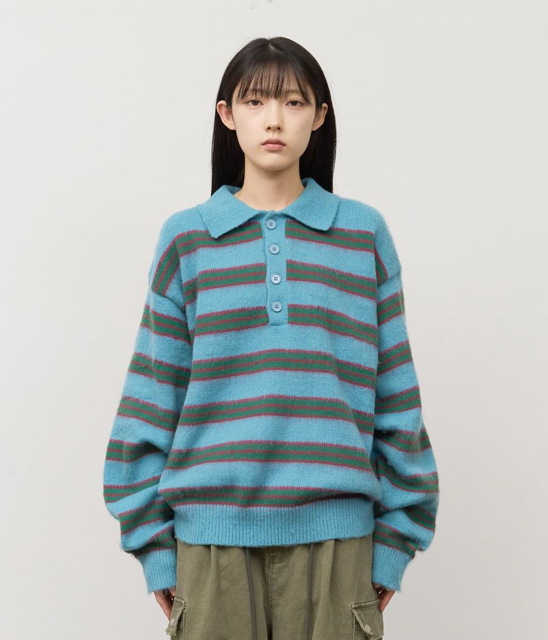 HIFIFNK(ハイファイファンク)の「Sage Button Collar Knit(Tops)」