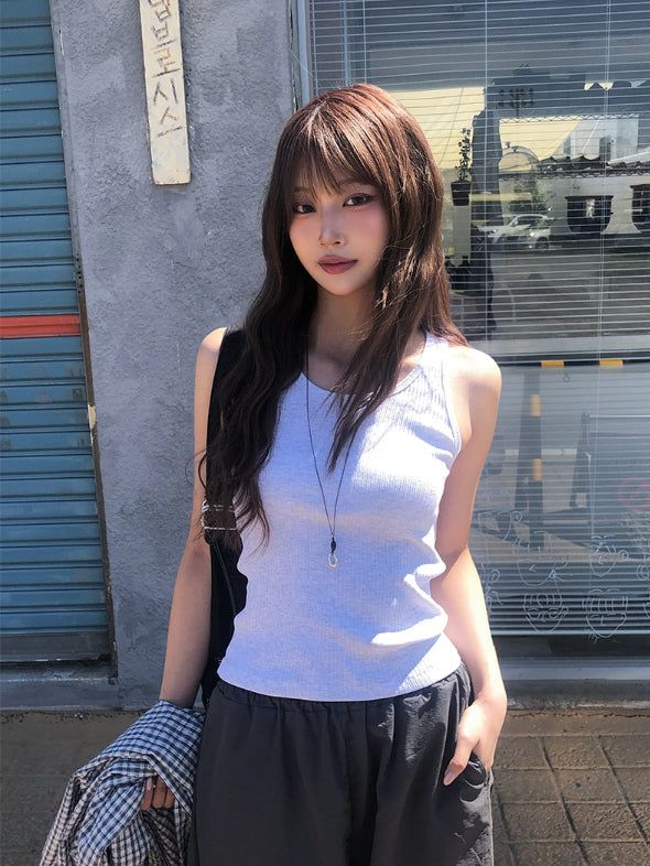 anyonemore（エニーワンモアー）の「Prim Ribbed Round Sleeveless（Tops）」